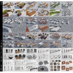 3D Urban Elements Complete 2 model